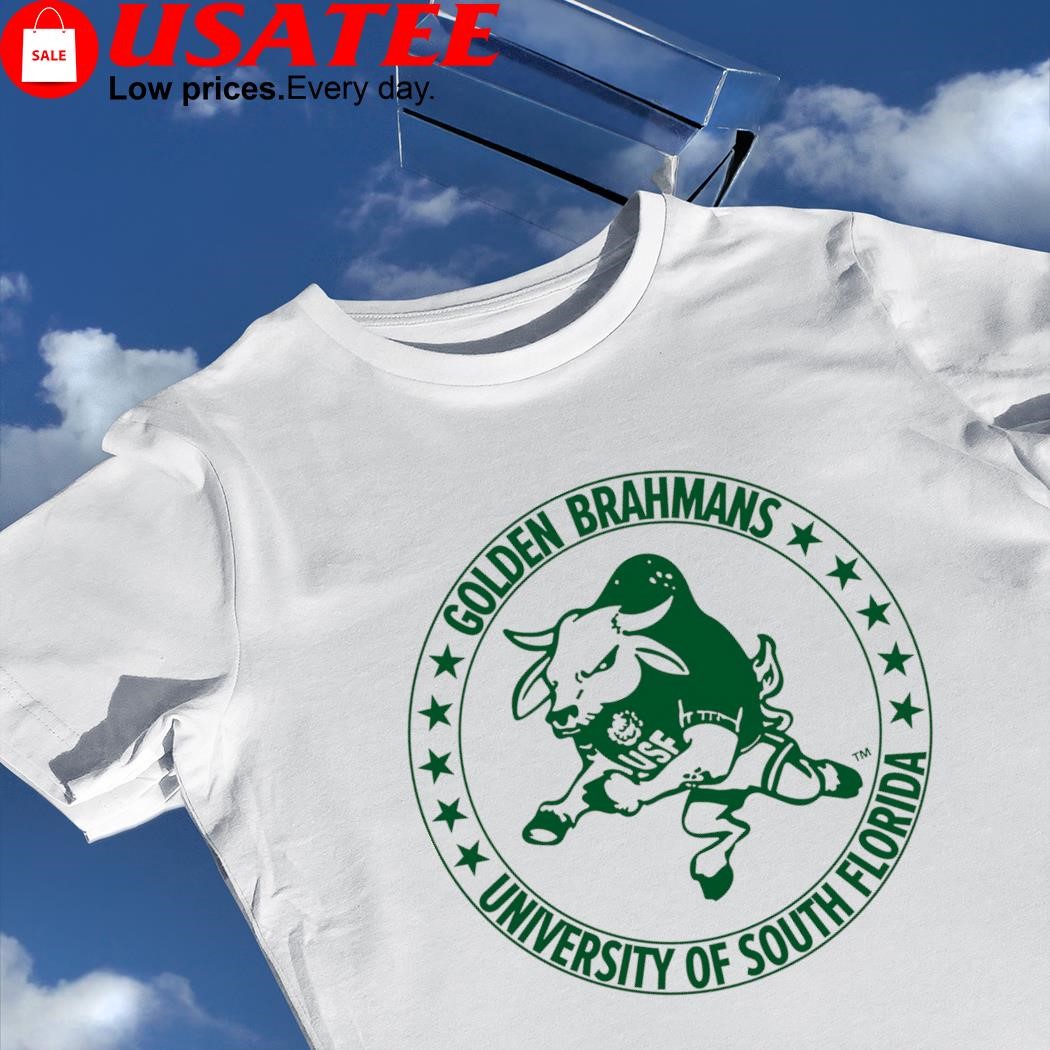 USF Golden Brahmans Bull University of South Florida logo shirt