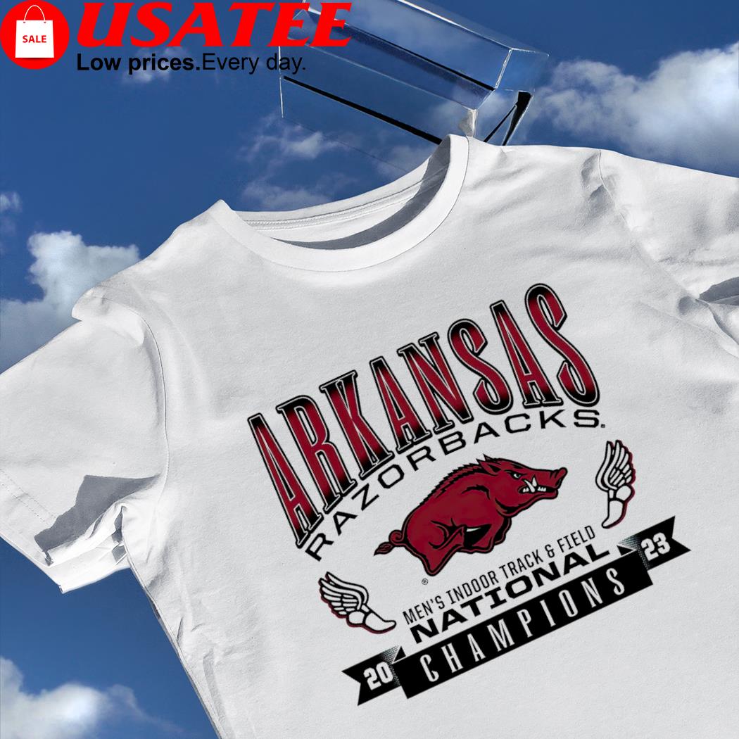 Arkansas Razorbacks 2023 Men's Indoor Track and Field National Champions logo shirt