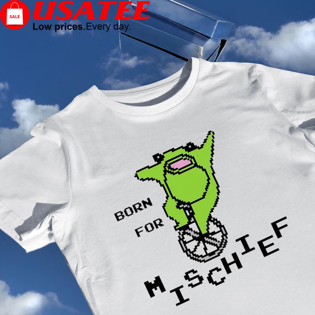 Frog born for mischief pixel art shirt
