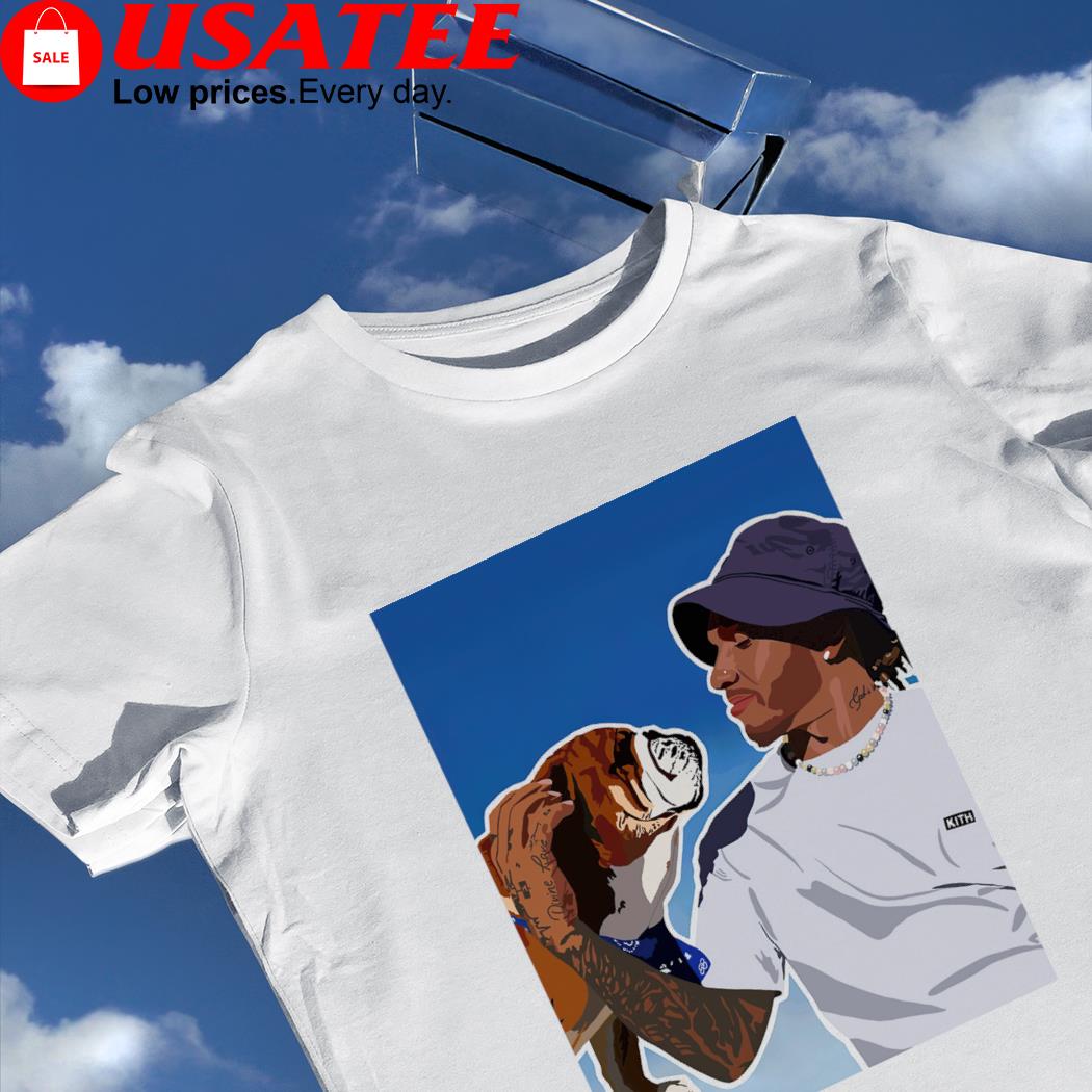 Lewis Hamilton and Roscoe art shirt