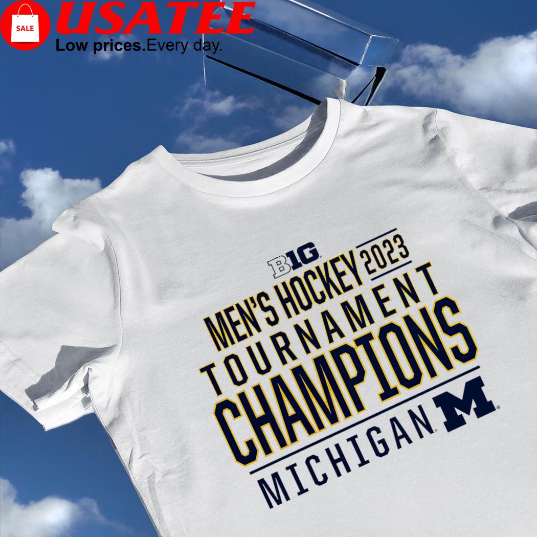 Michigan Wolverines 2023 Big Ten Men's Ice Hockey Conference Tournament Champions logo shirt