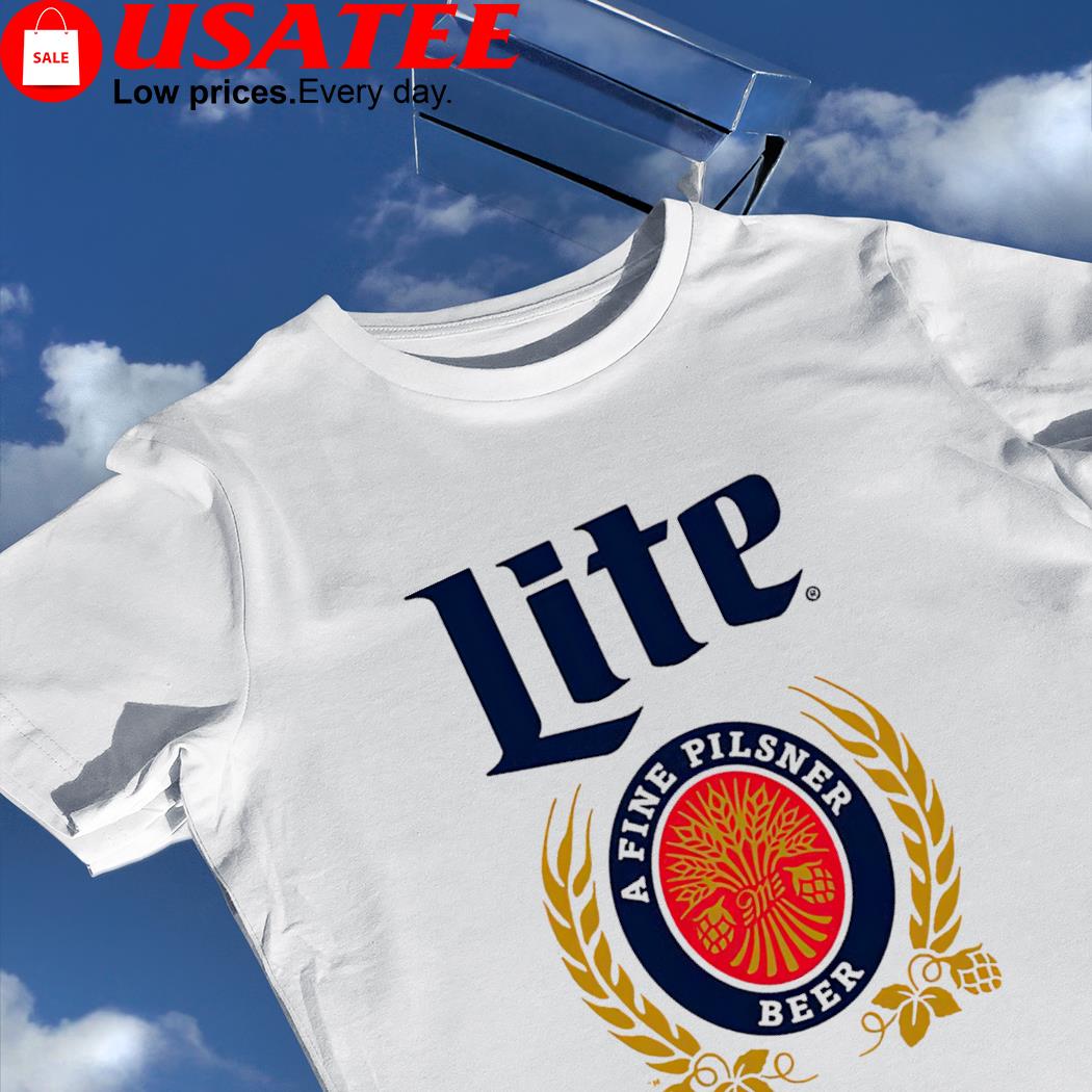 Miller Lite a fine Pilsner Beer logo shirt