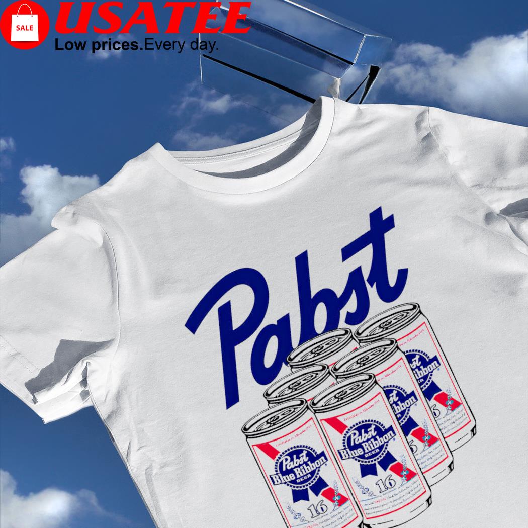 Pabst Six pack Pabit Blue Ribbon beer shirt