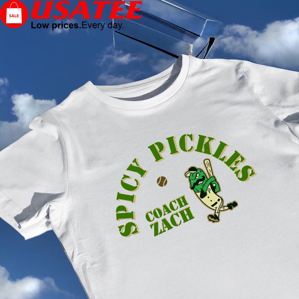 Spicy Pickles Coach Zach mascot shirt