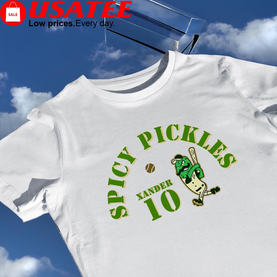 Spicy Pickles Xander 10 mascot shirt