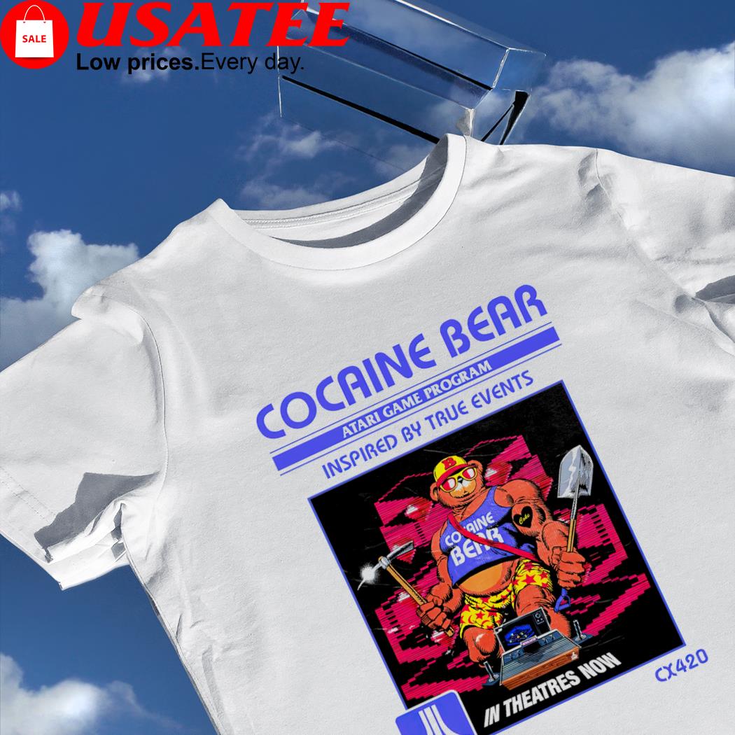 Cocaine Bear Atari Game Program inspired by True Events in theatres now shirt