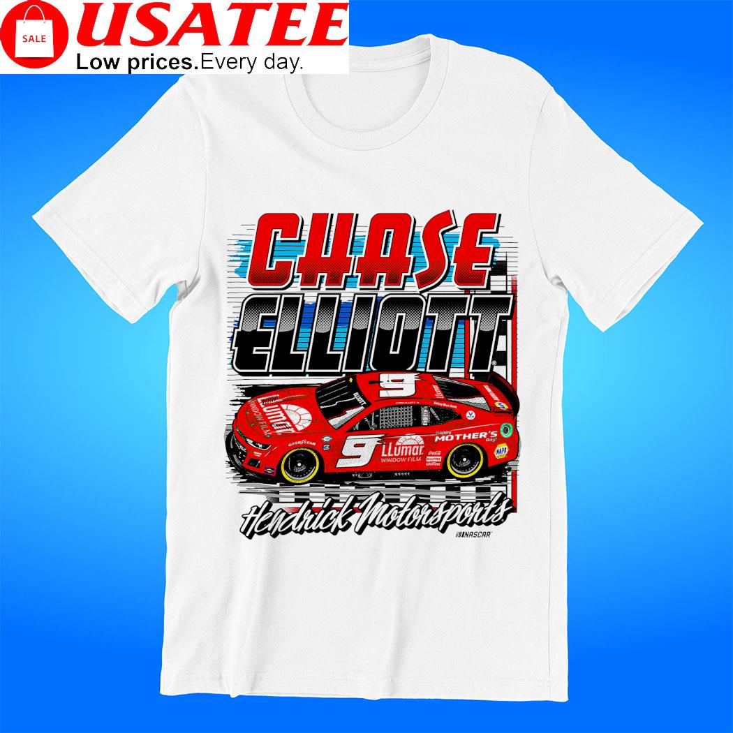 Chase Elliott Hendrick Motorsports Team Collection LLumar Finish Line racing car shirt