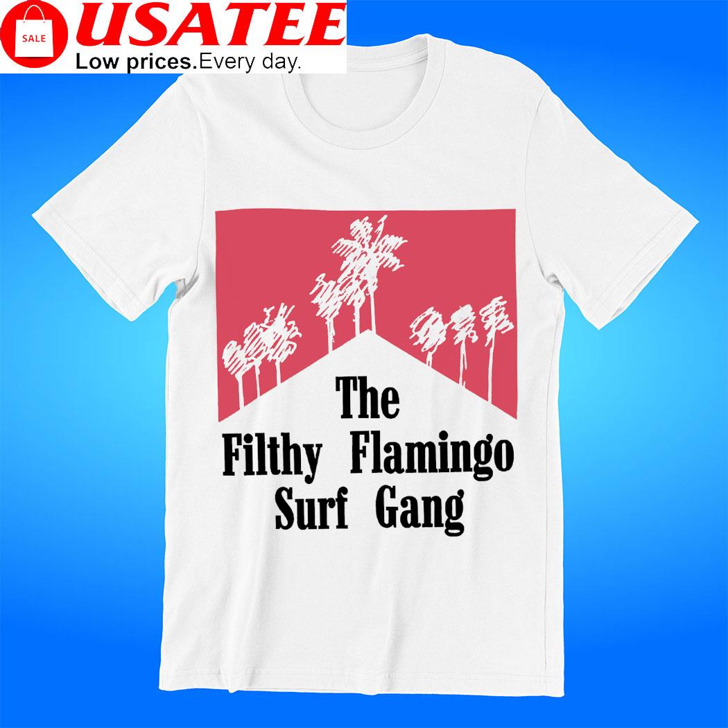 Duvin the Filthy Flamingo Surf Gang logo shirt