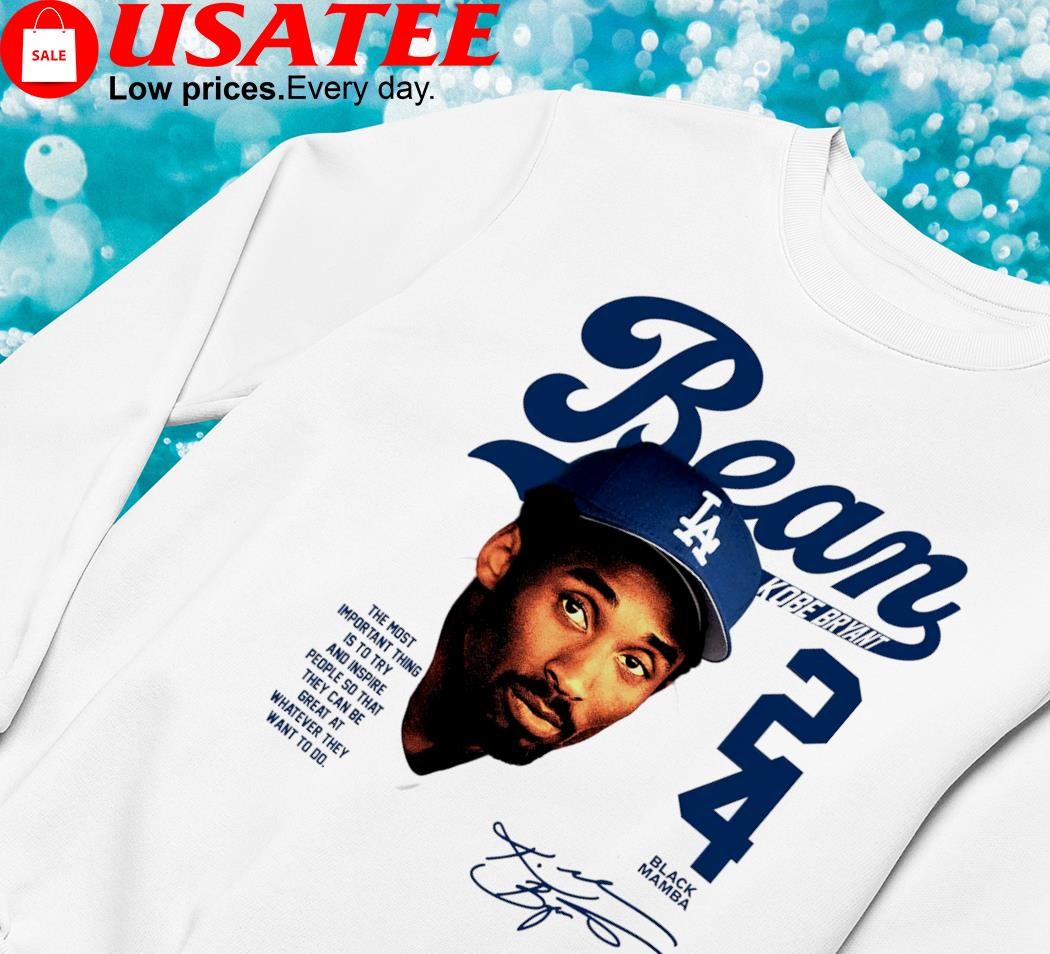 Kobe Bryant Los Angeles Dodgers hat signature shirt