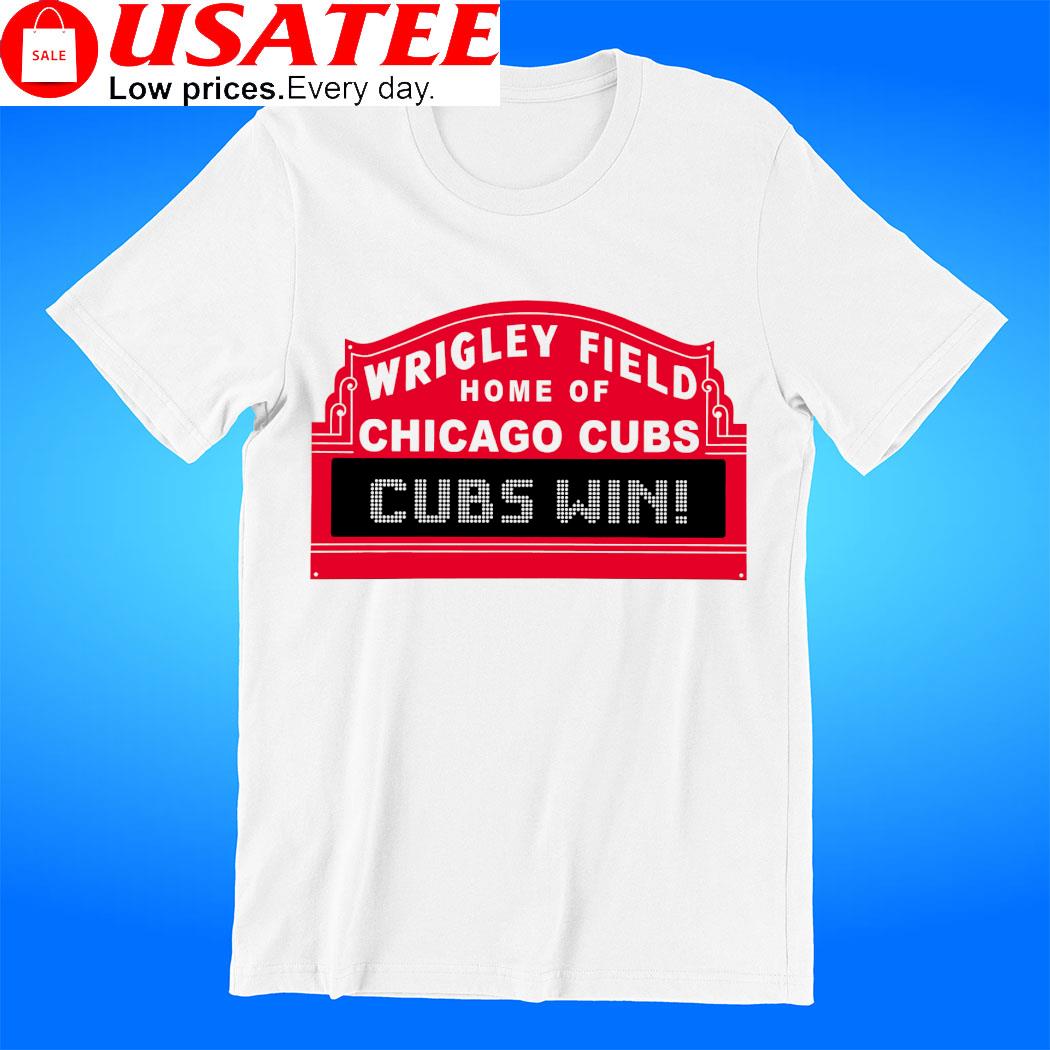 New Chicago Cubs win W Wrighley Field Grey T-shirt