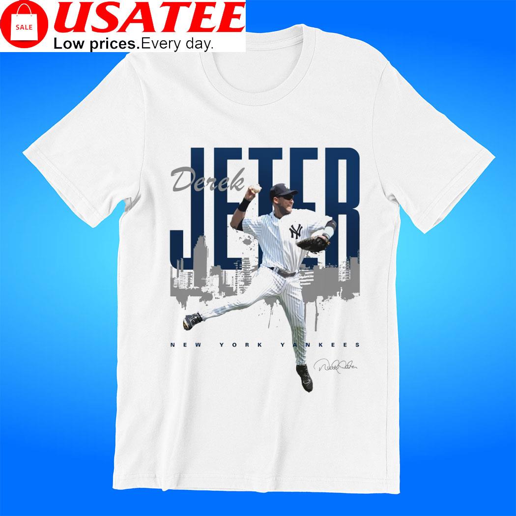 Derek Jeter New York Yankees Jump throw signature shirt, hoodie