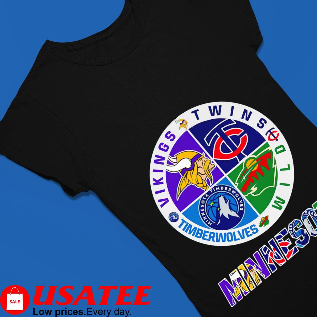 Minnesota Twins Minnesota Timberwolves Minnesota Vikings Minnesota Wild  Logo shirt, hoodie, sweater, long sleeve and tank top