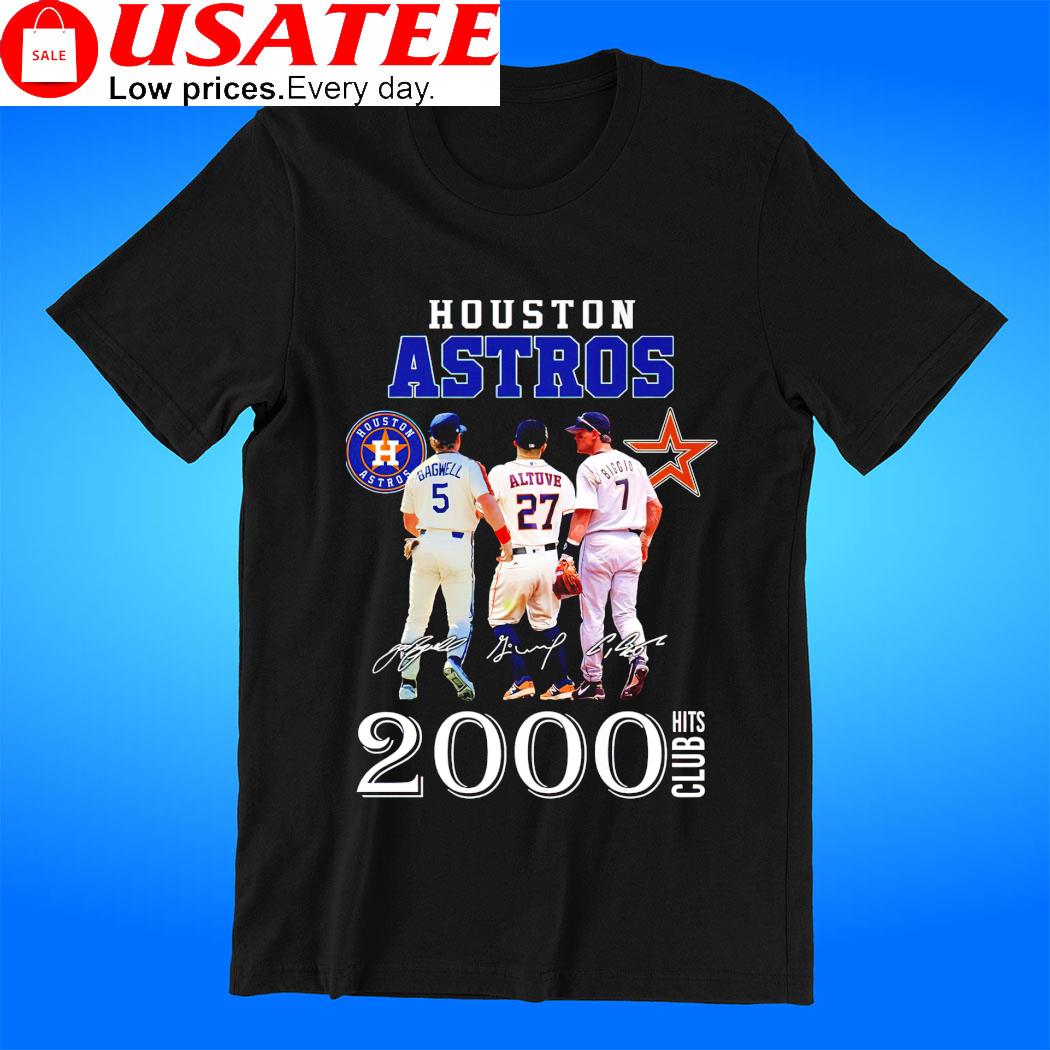Official houston astros 2000 hits club signature T-shirt, hoodie, sweater,  long sleeve and tank top