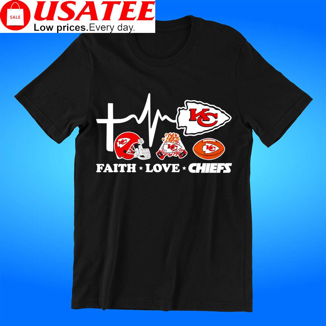 Kansas City Chiefs heartbeat faith love Chiefs logo shirt, hoodie, sweater,  long sleeve and tank top