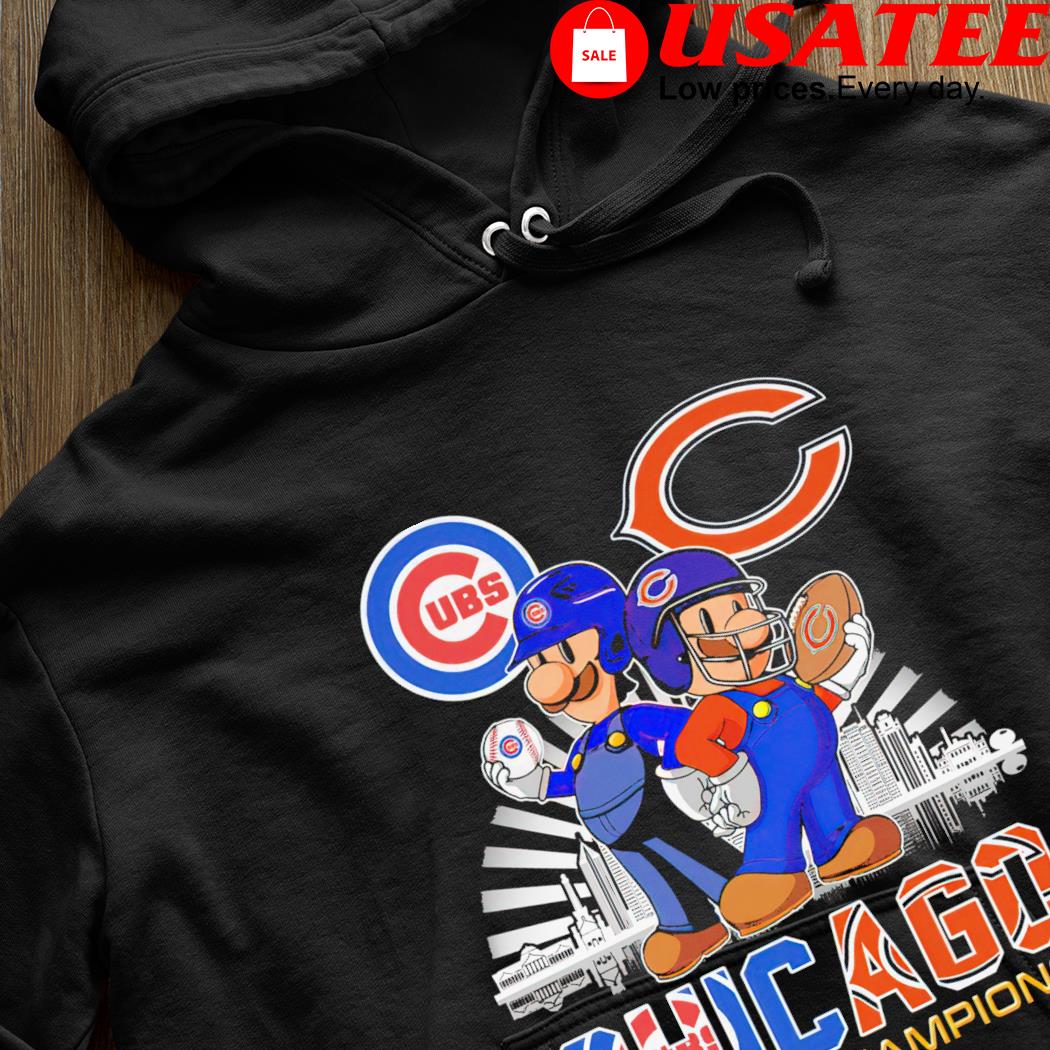 Logo Super Mario Chicago Cubs And Chicago Bears City Of Champions