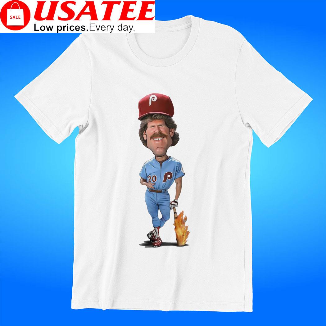 Mike Schmidt Phillies baseball cartoon shirt