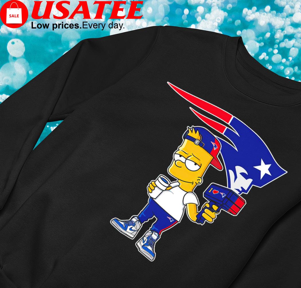 New England Patriots NFL X Bart Simpson cartoon shirt - Limotees