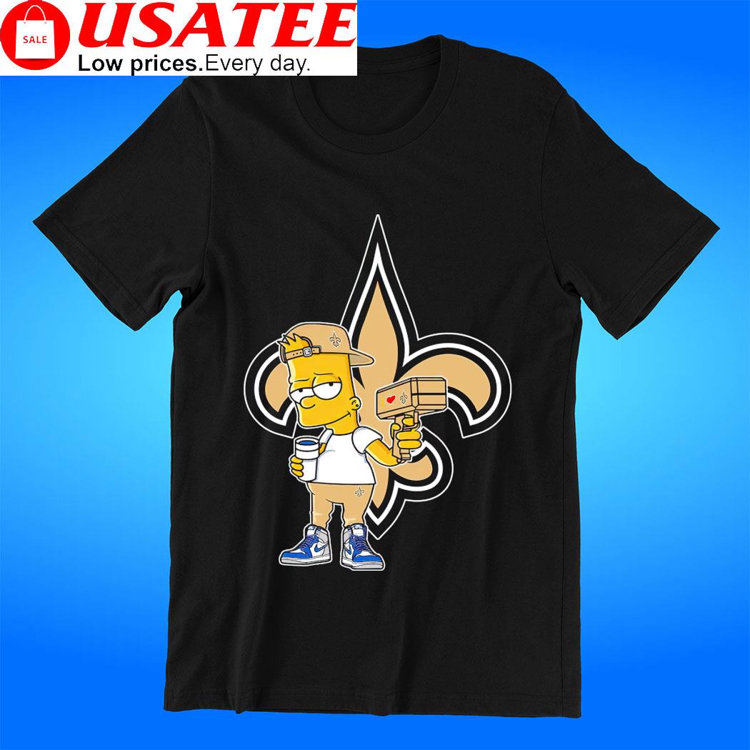 New Orleans Saints NFL X Bart Simpson cartoon shirt - Limotees