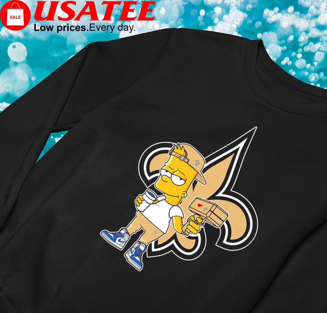 New Orleans Saints NFL X Bart Simpson cartoon shirt - Limotees