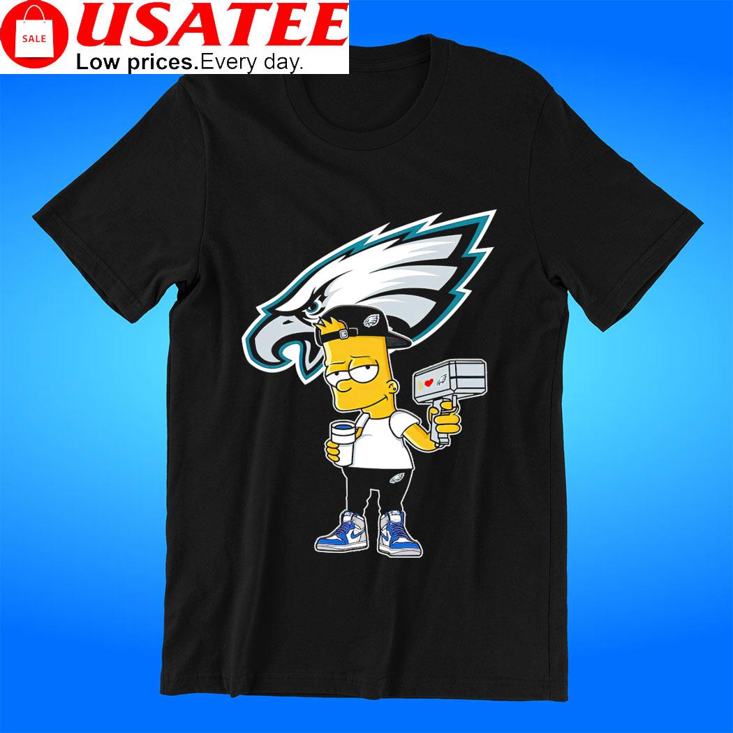 Philadelphia Eagles NFL X Bart Simpson cartoon shirt - Limotees