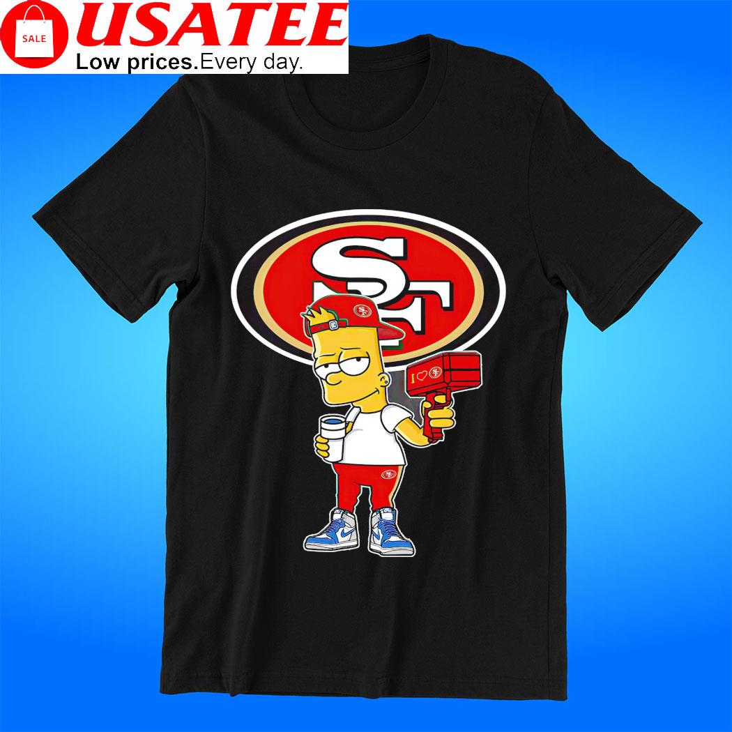 San Francisco 49ers NFL X Bart Simpson cartoon shirt, hoodie