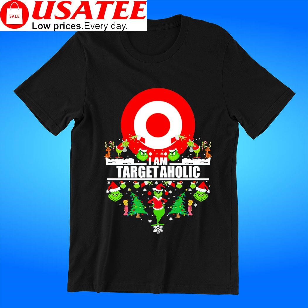 Grinch Target Corp I am Targetaholic Christmas logo t-shirt