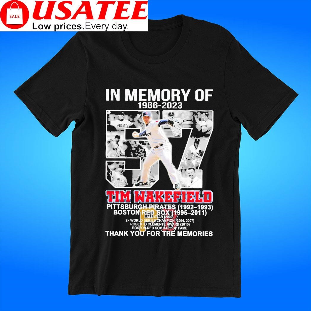 In memory of 1966-2023 Tim Wakefield thank you for the memories shirt,  hoodie, sweater, long sleeve and tank top