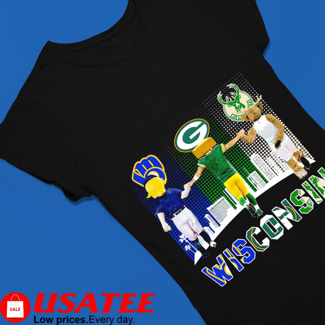 Wisconsin sport team city Green Bay Packers Milwaukee Brewers Milwaukee  Bucks shirt - T-Shirt AT Fashion LLC