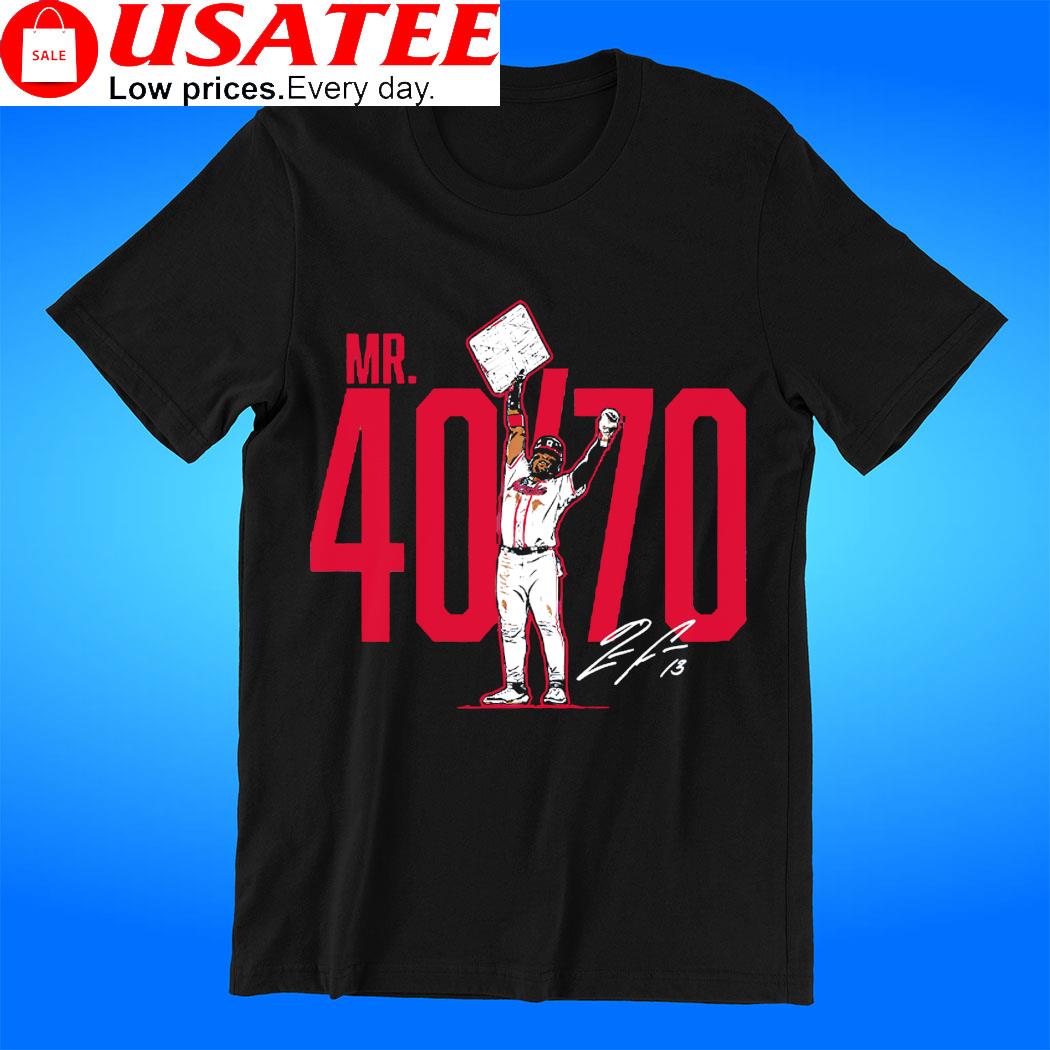 Ronald Acuna Jr Atlanta Braves 40-70 Club home runs signature baseball  shirt, hoodie, sweater, long sleeve and tank top