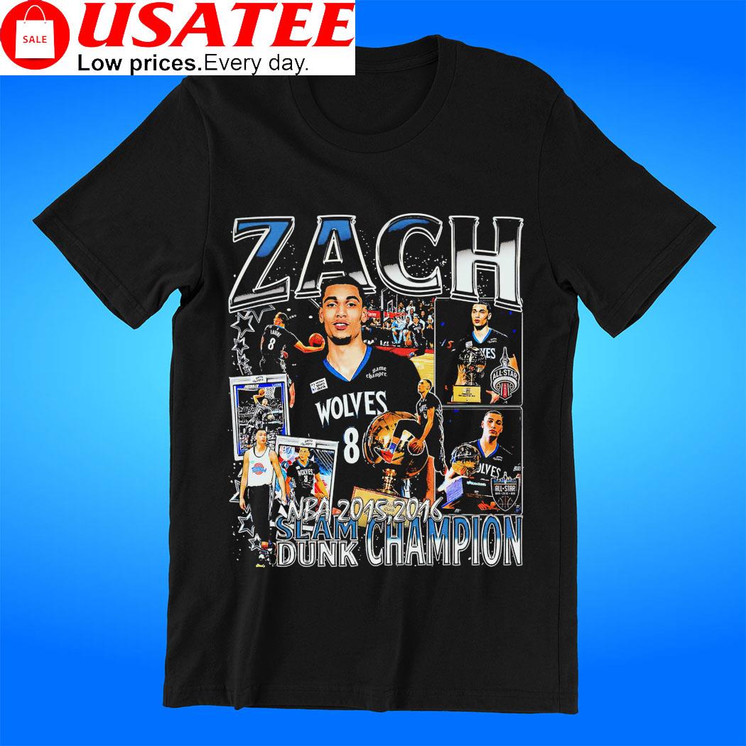 Zach LaVine Minnesota Timberwolves NBA 2015 2016 Slam Dunk Champion retro  shirt, hoodie, sweater, long sleeve and tank top