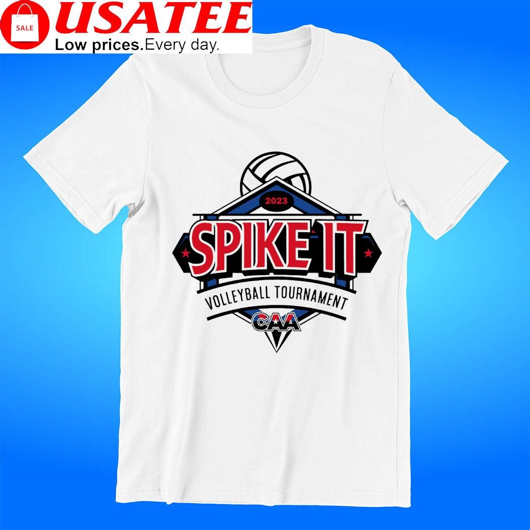 2023 CAA Spike It Tournament Volleyball logo t-shirt