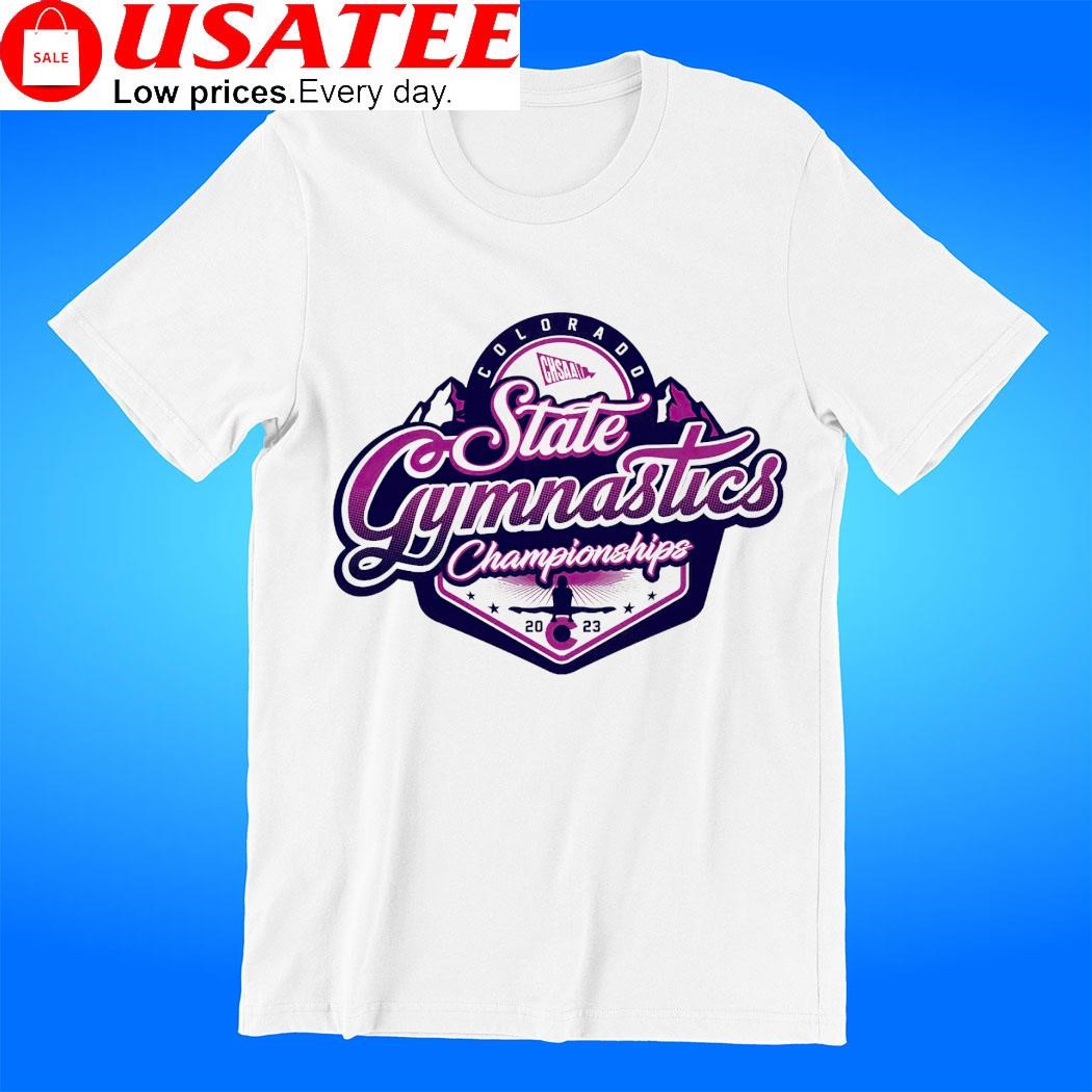 2023 CHSAA Colorado State Championship Gymnastics logo t-shirt
