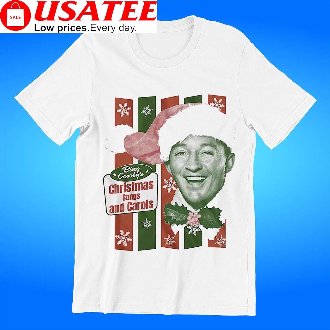 Bing Crosby Christmas songs and carols Christmas vintage t-shirt