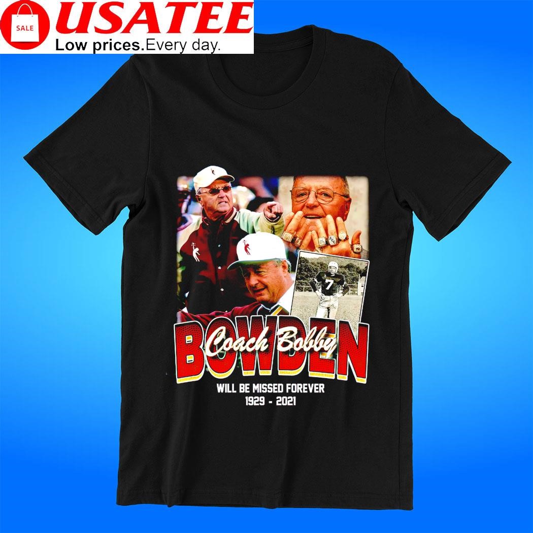 Coach Bobby Bowden Florida State Seminoles football will be missed forever 1929-2021 graphic t-shirt