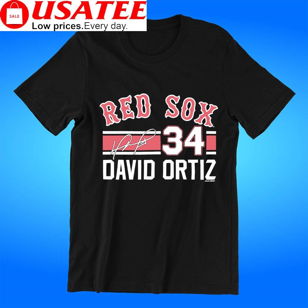 David Ortiz Boston Red Sox number 34 signature t-shirt