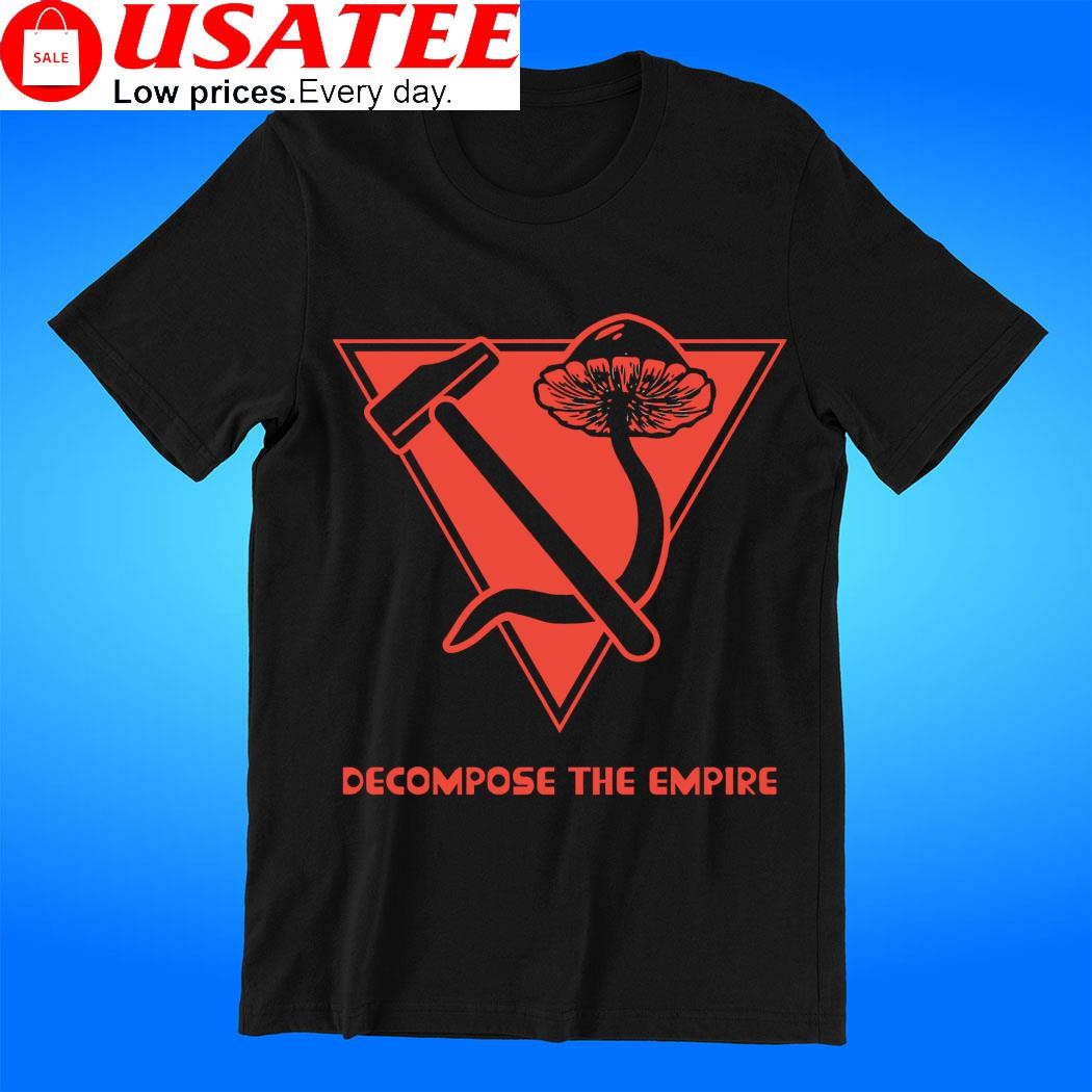 Decompose The Empire Red Triangle logo shirt