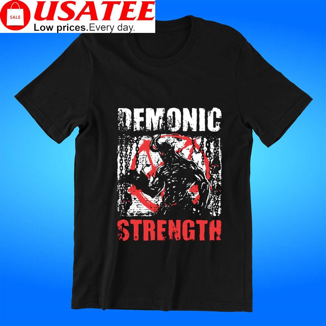Devil demonic strength logo t-shirt