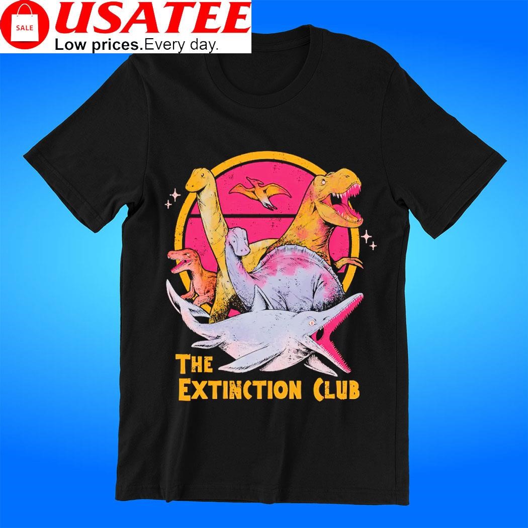 Dinosaurs the extinction club vintage art t-shirt