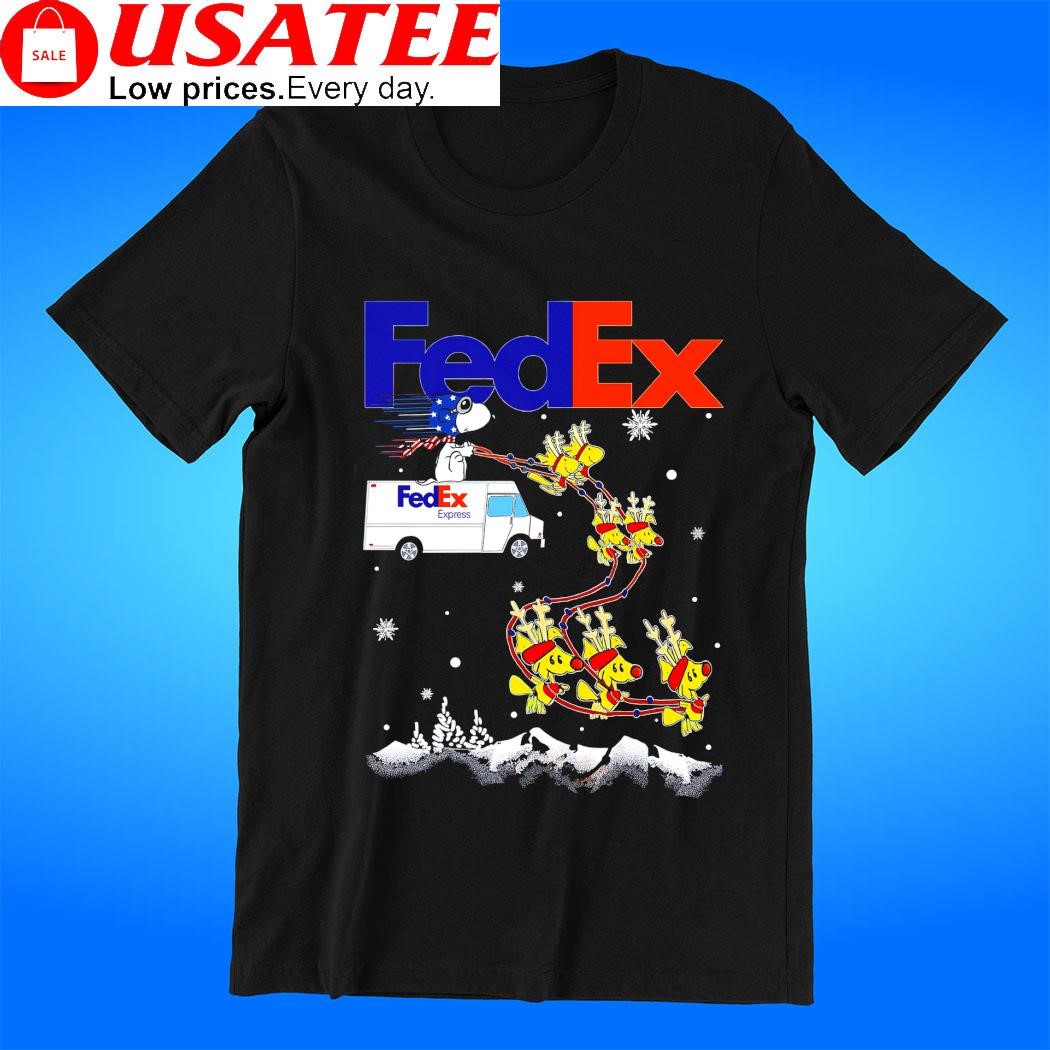 FedEx Snoopy and Woodstock Merry Christmas shirt