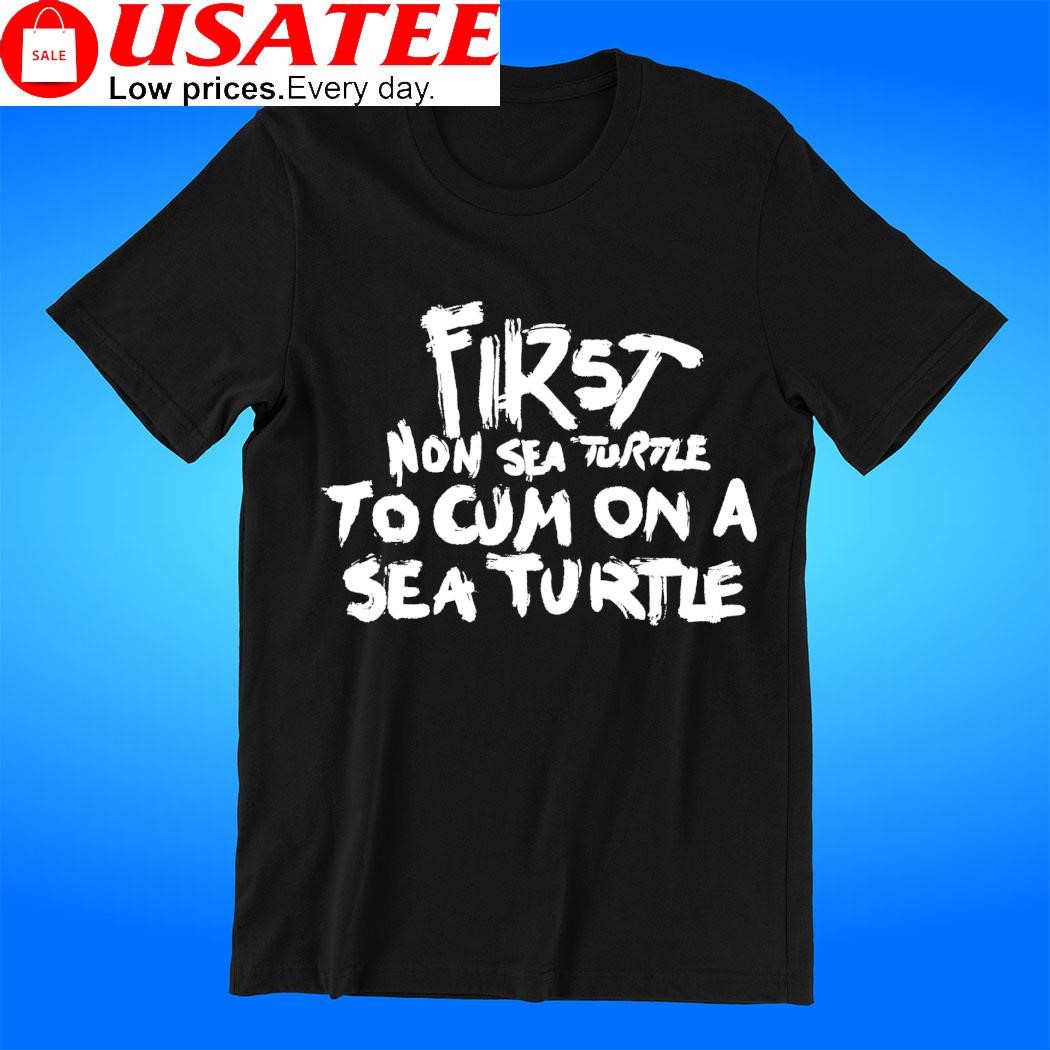 First non sea turtle to cum on a sea turtle shirt