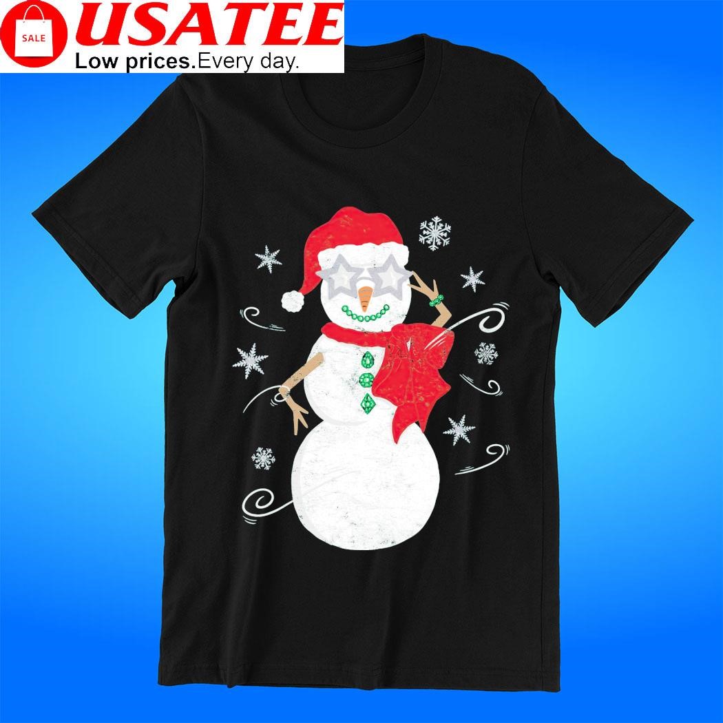 Jolly Snowman Christmas snowflake t-shirt