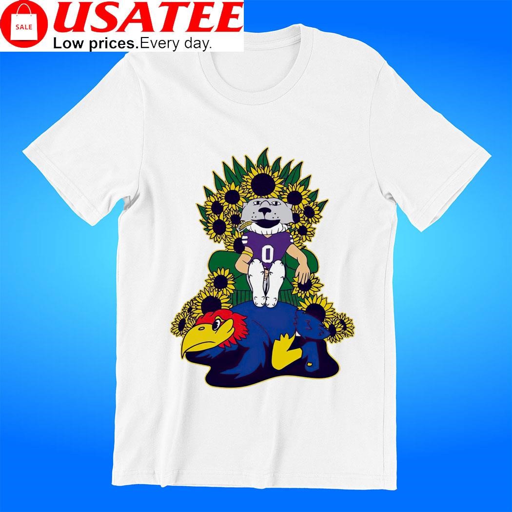 Kansas State Wildcats vs Kansas Jayhawks mascot sunflowers 2023 shirt