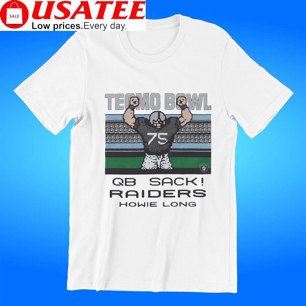 Las Vegas Raiders Howie Long Tecmo Bowl touchdown Raiders pixel game shirt