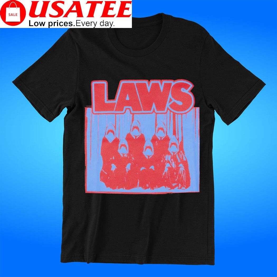Laws shark art t-shirt