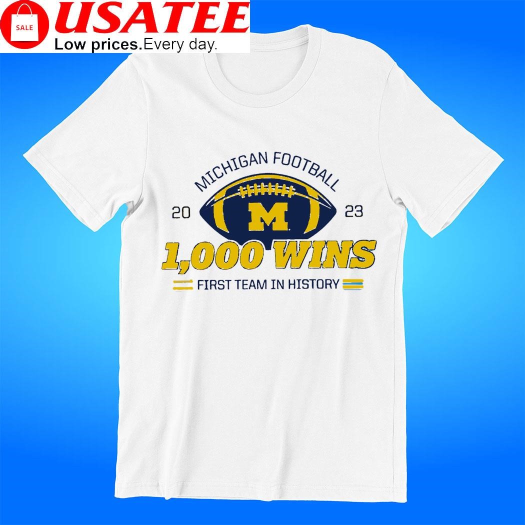 Michigan Wolverines 2023 1000 wins first team in history shirt