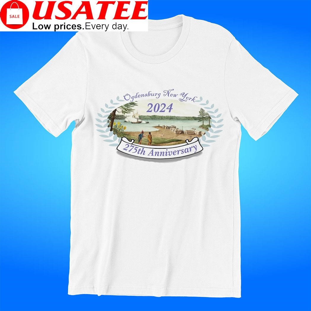 Ogdensburg New York 275th anniversary 2024 logo shirt