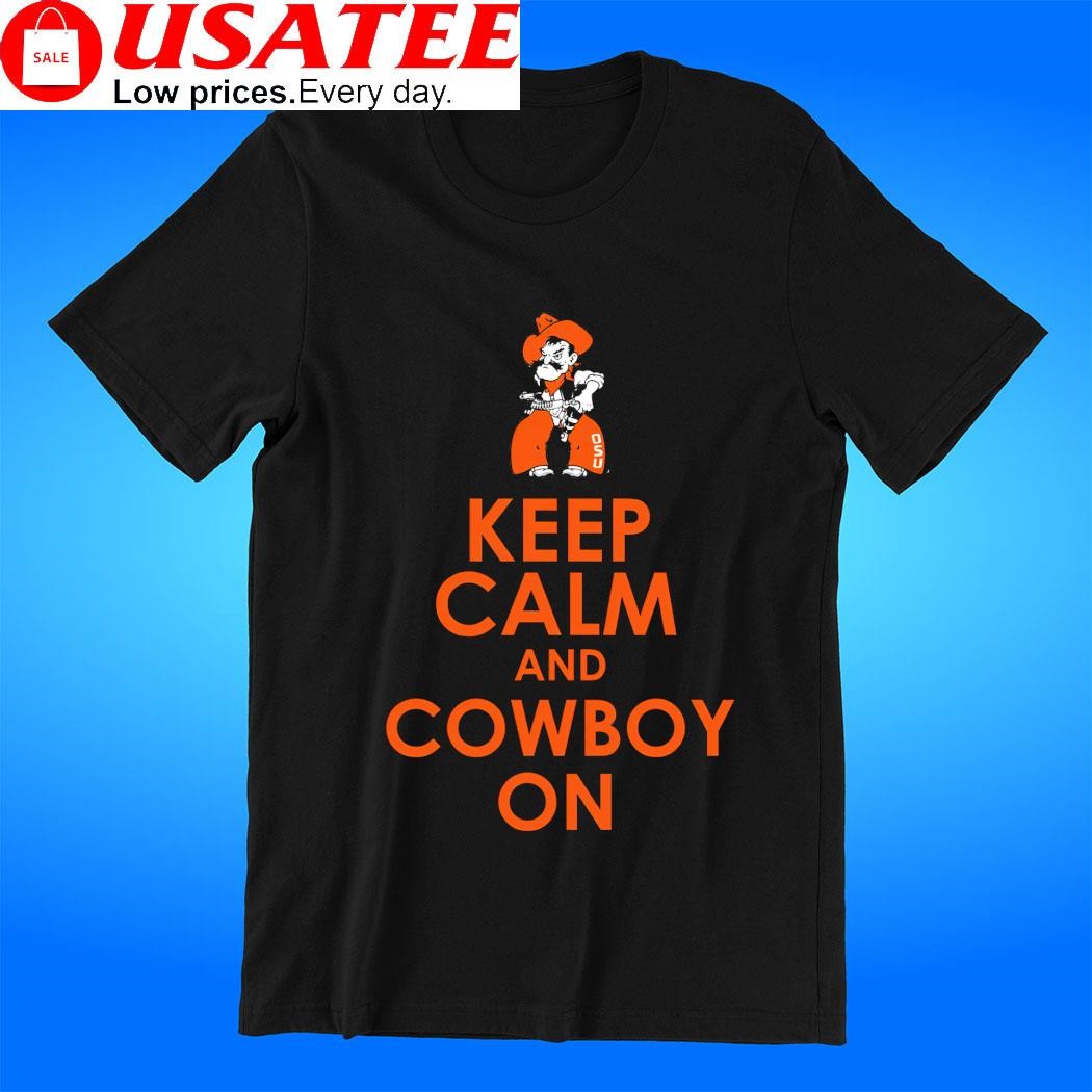 Oklahoma State Cowboys keep calm and Cowboy on mascot t-shirt
