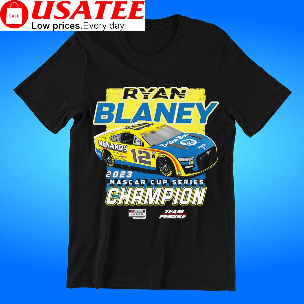 Ryan Blaney Team Penske 2023 NASCAR Cup Series Champion racing car retro shirt