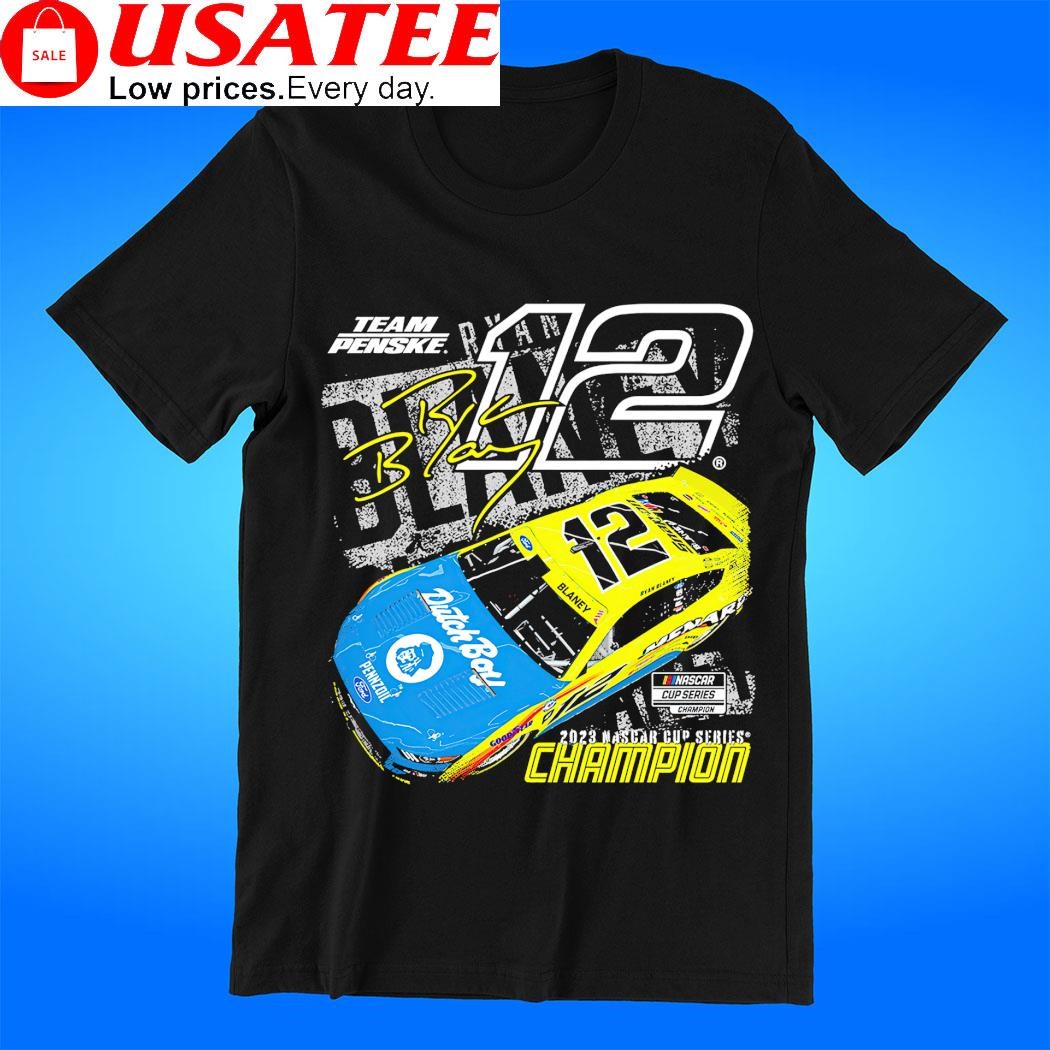 Ryan Blaney Team Penske 2023 NASCAR Cup Series Champion racing car signature shirt